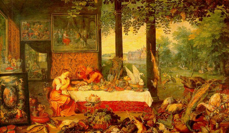 Jan Brueghel The Sense of Taste oil painting image